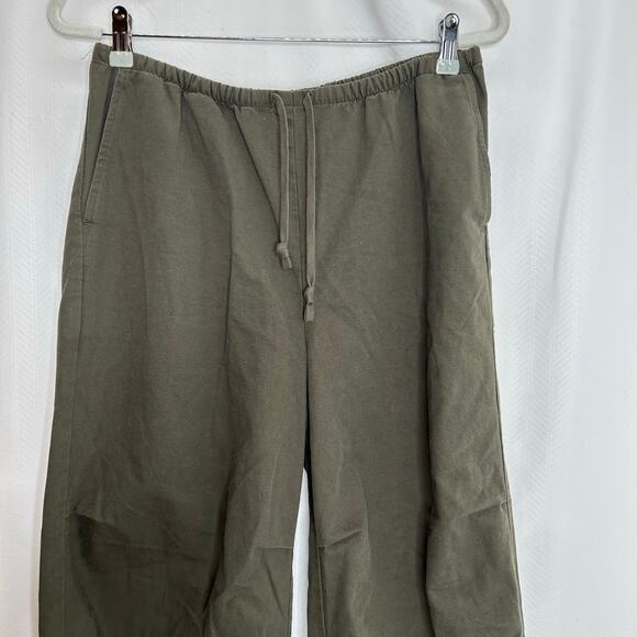 The Group Babaton barrel pants pull on green size medium wide leg - Picture 2 of 9
